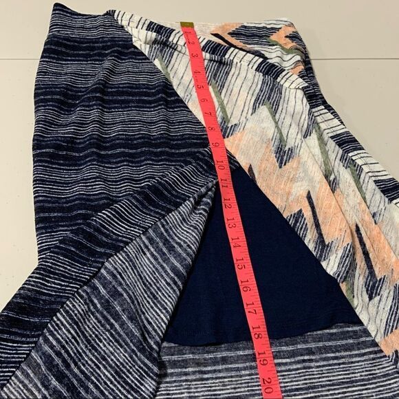 𝅺anthropologie Maeve Plata Chevron Knit Faux Wrap Skirt - Picture 8 of 10